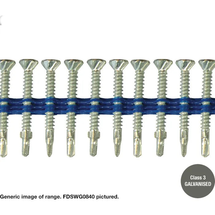 Collated FastDrive Winged Self Drilling Screw Galvanised